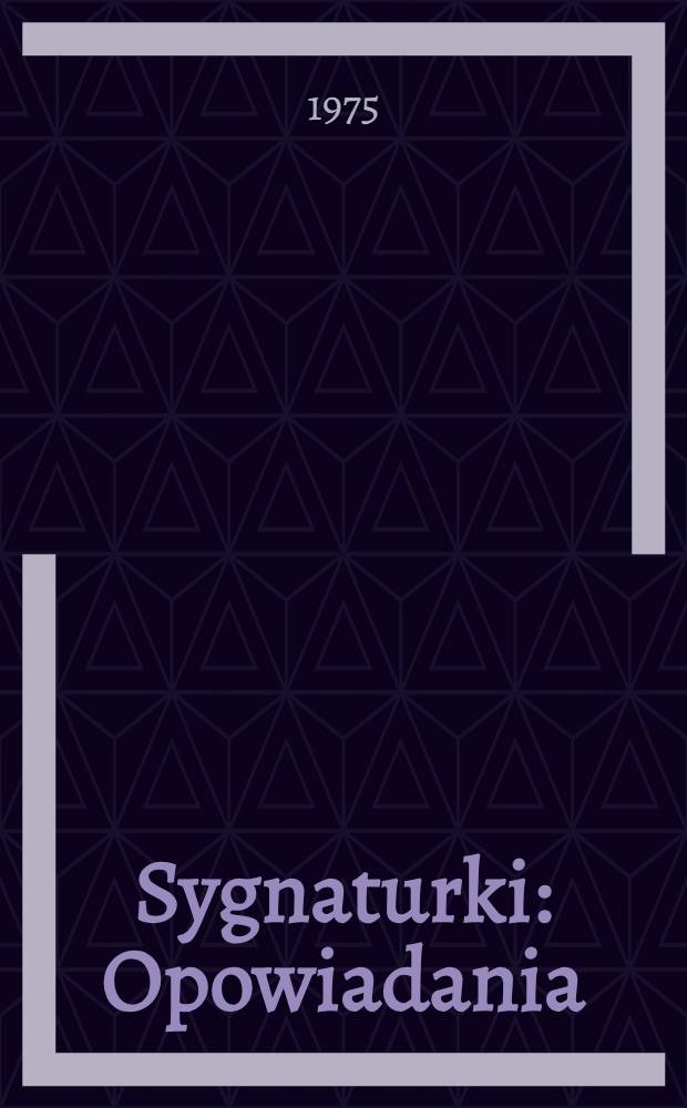 Sygnaturki : Opowiadania