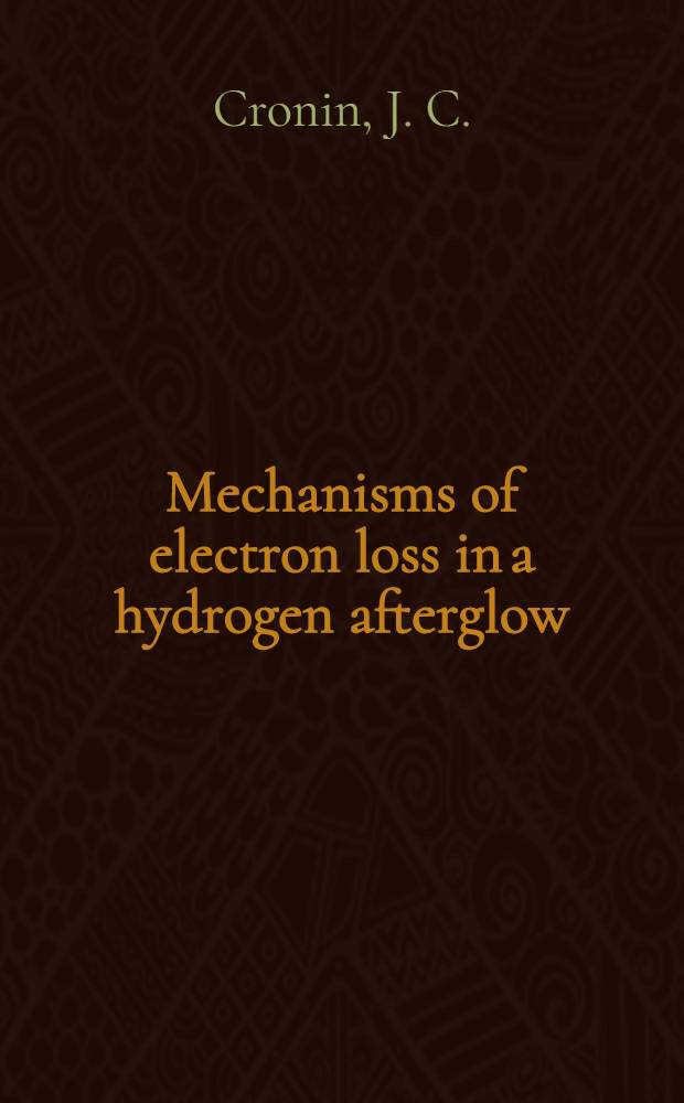 Mechanisms of electron loss in a hydrogen afterglow