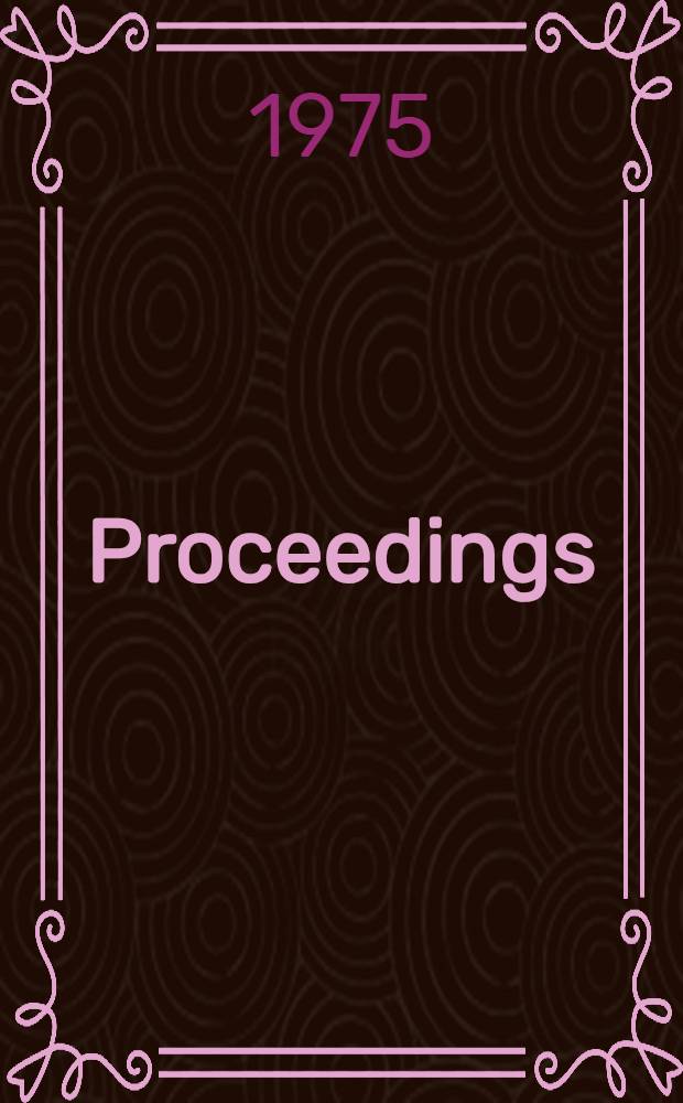 [Proceedings]