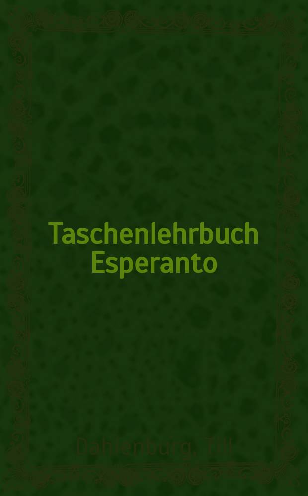 Taschenlehrbuch Esperanto