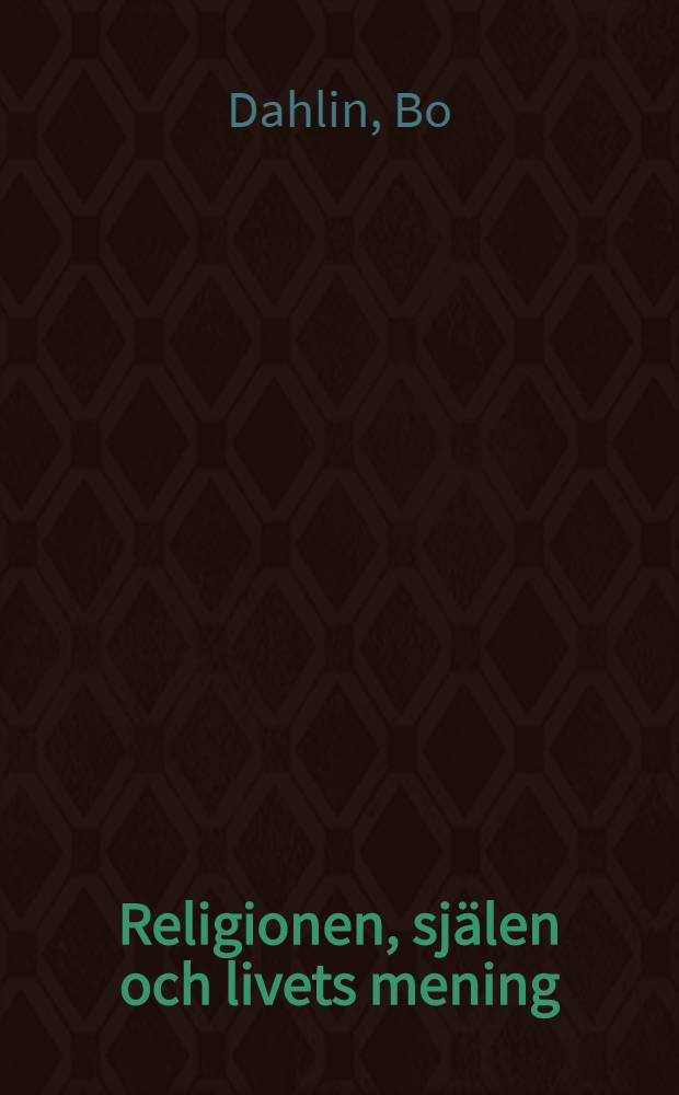 Religionen, själen och livets mening : En fenomenografisk och existensfilosofisk studie av religionsundervisningens villkor : Diss.