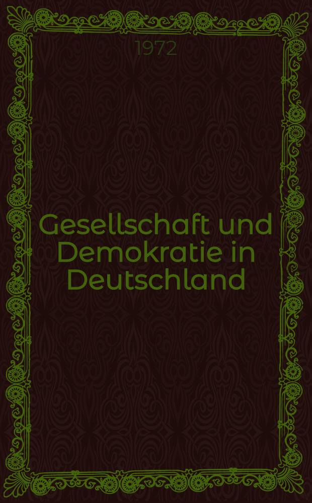 Gesellschaft und Demokratie in Deutschland