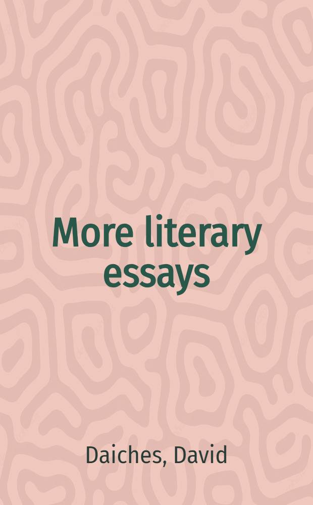 More literary essays