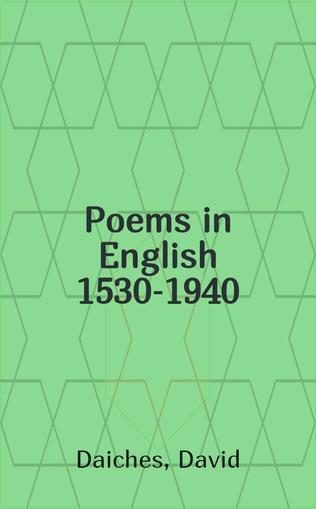 Poems in English 1530-1940