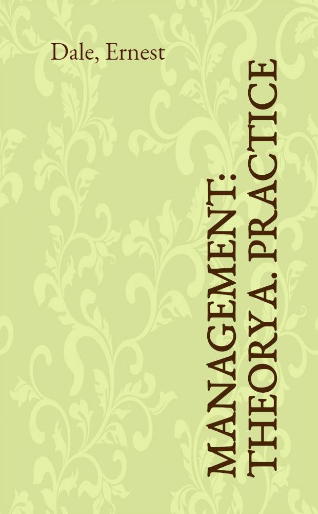 Management : Theory a. practice