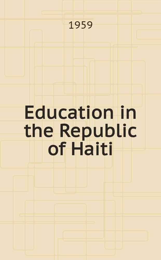 Education in the Republic of Haiti