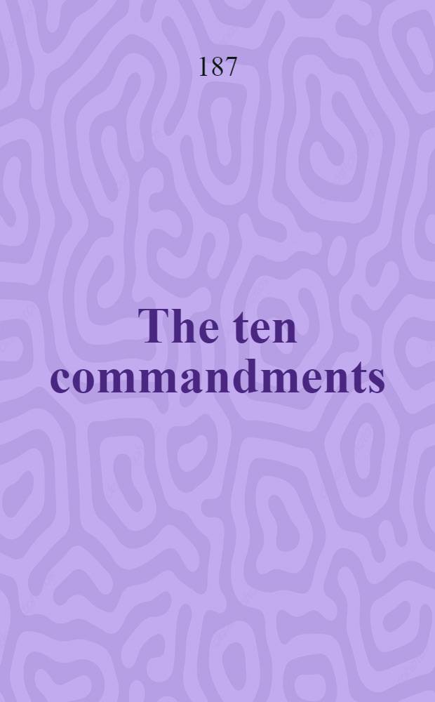 The ten commandments