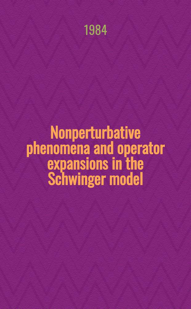 Nonperturbative phenomena and operator expansions in the Schwinger model