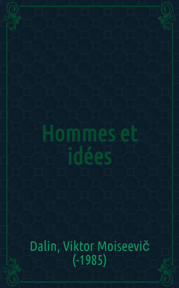 Hommes et idées