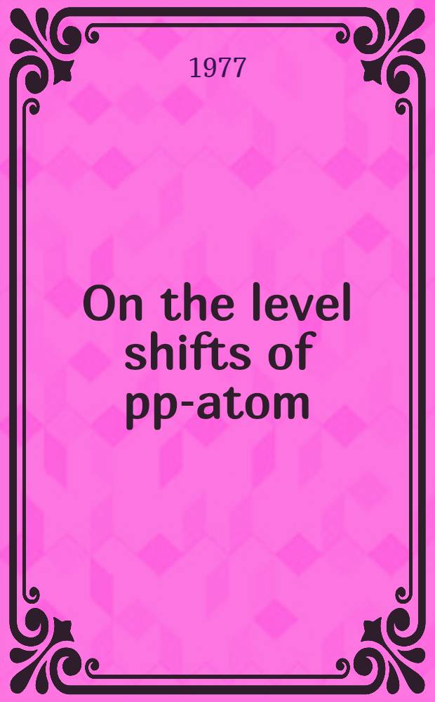 On the level shifts of pp-atom