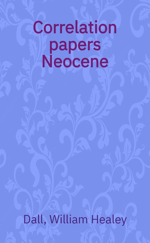 Correlation papers Neocene