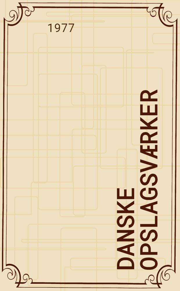 Danske opslagsværker