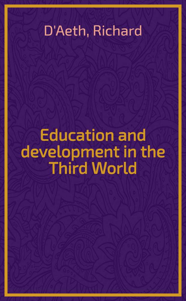 Education and development in the Third World