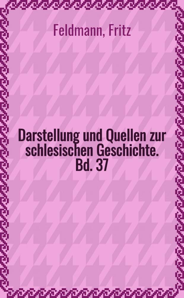 Darstellung und Quellen zur schlesischen Geschichte. Bd. 37 : Musik und Musikpflege im mittelalterlichen Schlesien