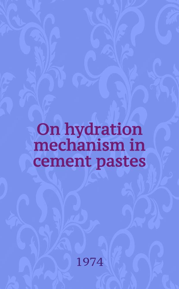 On hydration mechanism in cement pastes : Supplementary paper