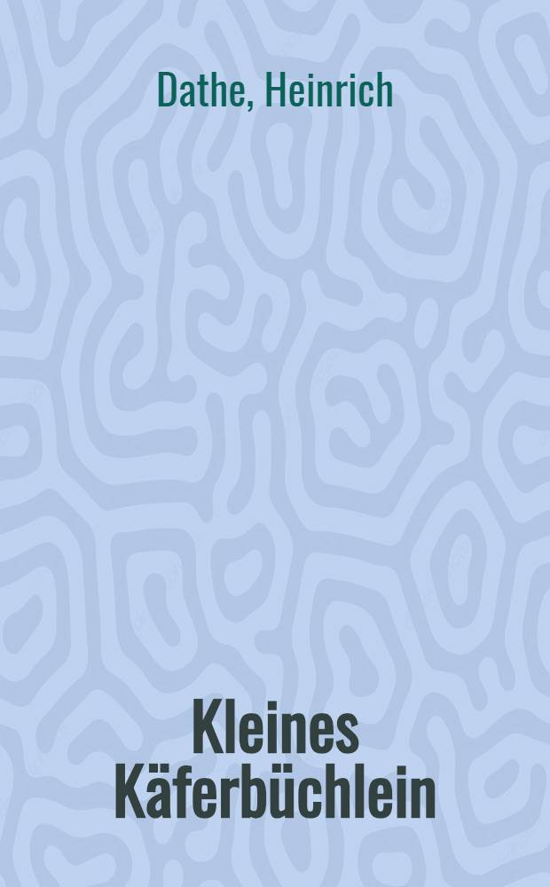 Kleines Käferbüchlein