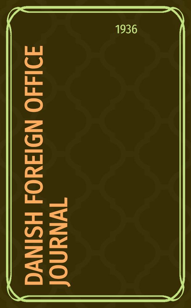 Danish Foreign office journal : Commercial and general review