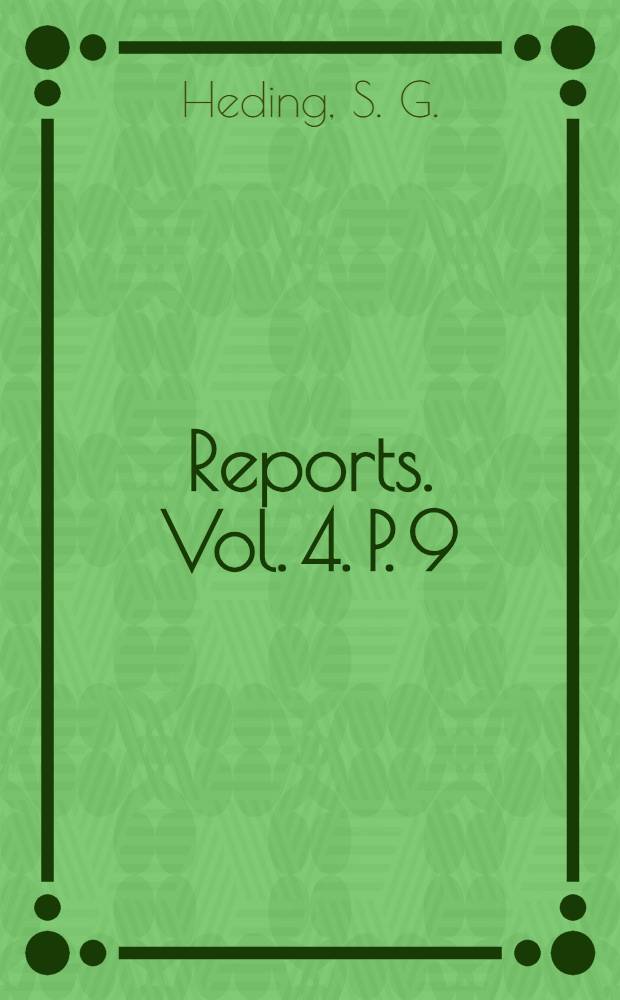 [Reports]. Vol. 4. P. 9 : Holothurioidea
