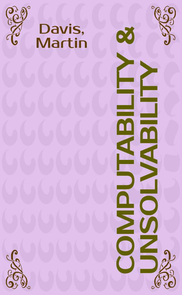Computability & unsolvability