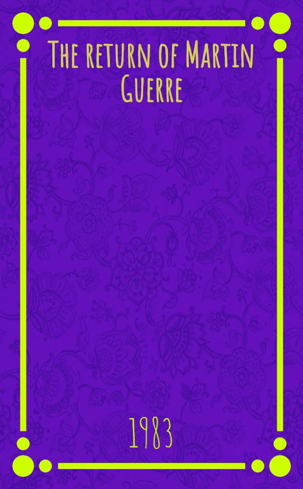 The return of Martin Guerre