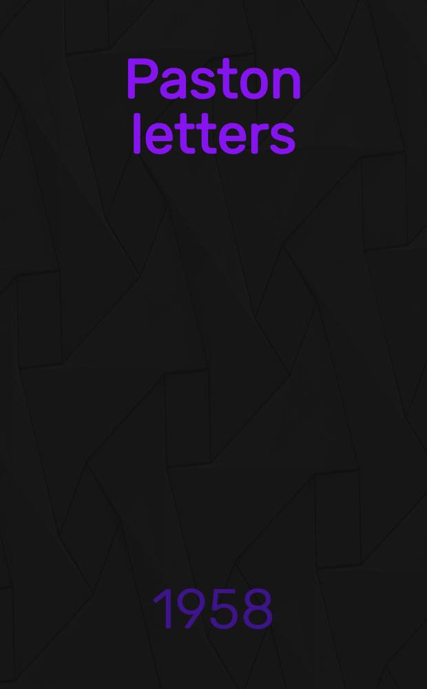 Paston letters