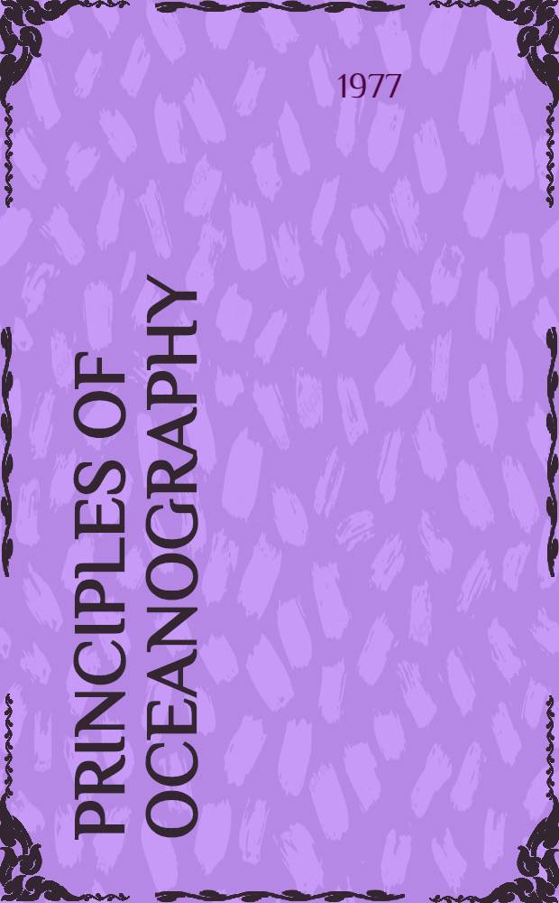 Principles of oceanography