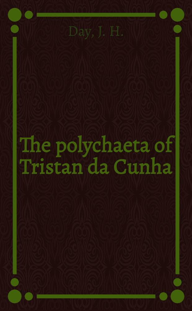 The polychaeta of Tristan da Cunha
