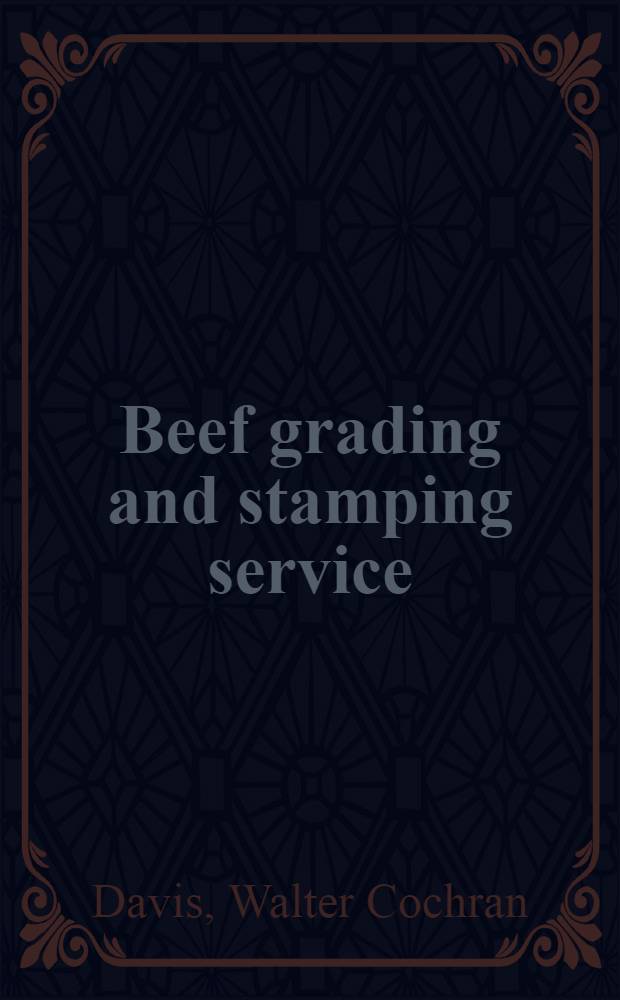 Beef grading and stamping service