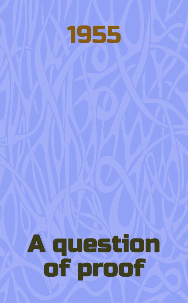 A question of proof