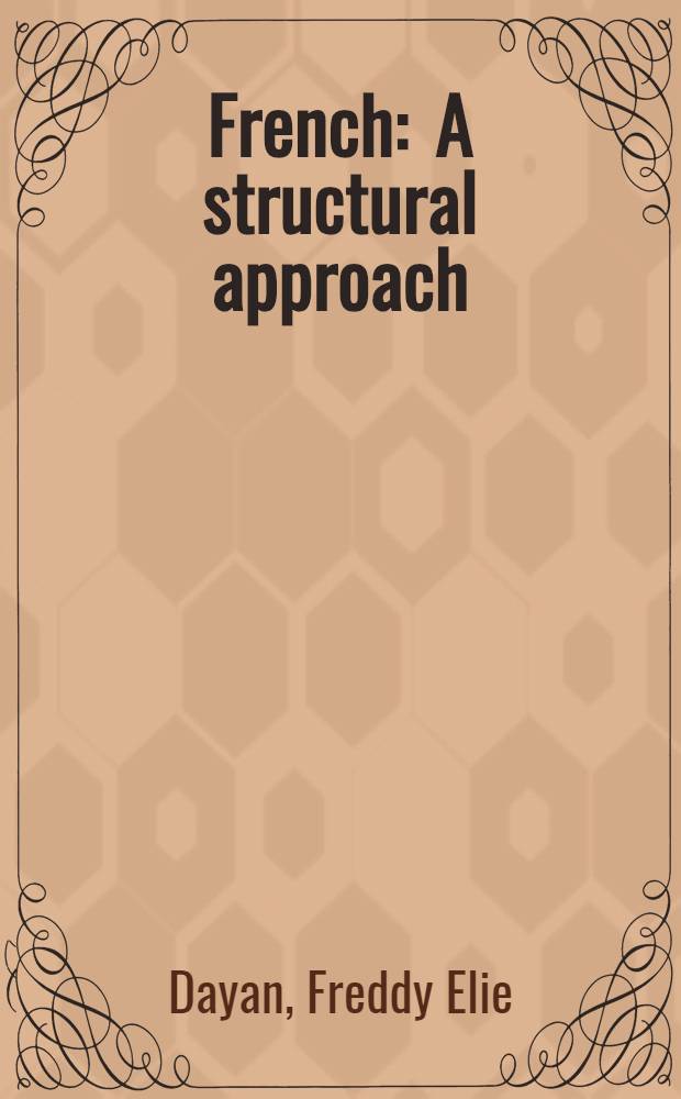 French : A structural approach