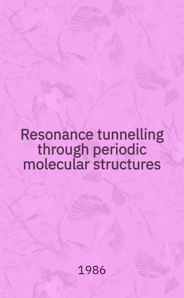 Resonance tunnelling through periodic molecular structures