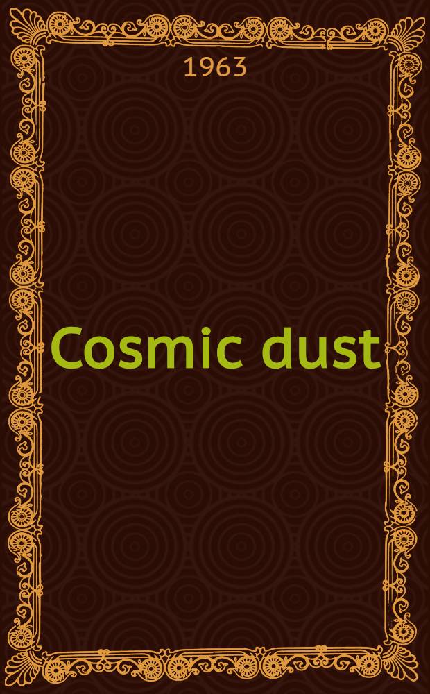 Cosmic dust