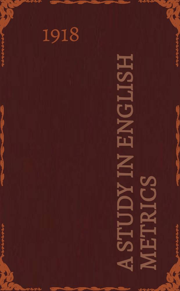 A study in English metrics
