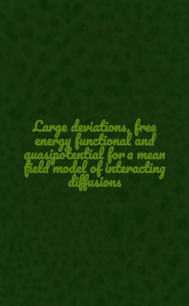 Large deviations, free energy functional and quasipotential for a mean field model of interacting diffusions