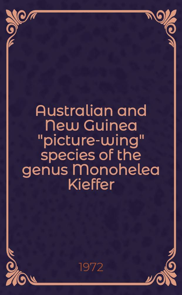 Australian and New Guinea "picture-wing" species of the genus Monohelea Kieffer (Diptera: Ceratopogonidae)
