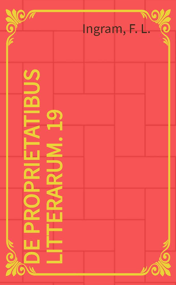 De proprietatibus litterarum. 19 : Representative short story cycles of the twentieth century