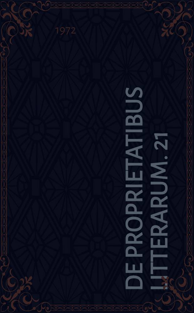 De proprietatibus litterarum. 21 : "The histories" of Herodotus