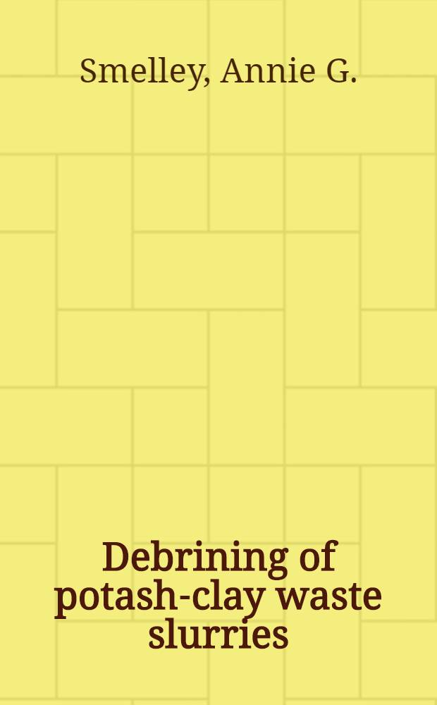 Debrining of potash-clay waste slurries