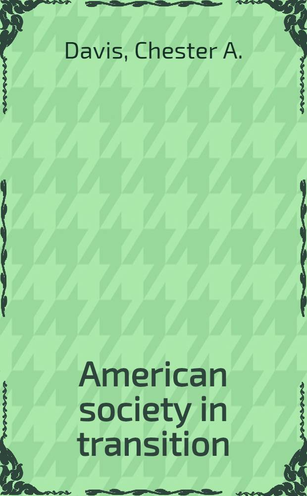 American society in transition