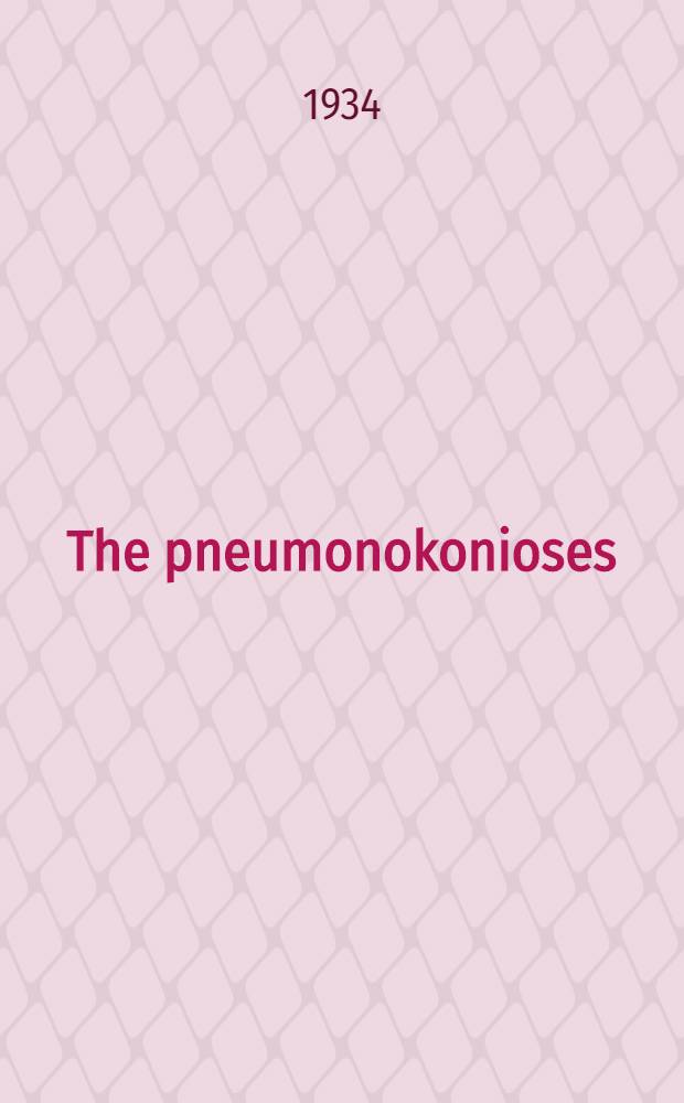 The pneumonokonioses (silicosis) : Bibliography and laws. [Vol. 1 : 1556-1933]