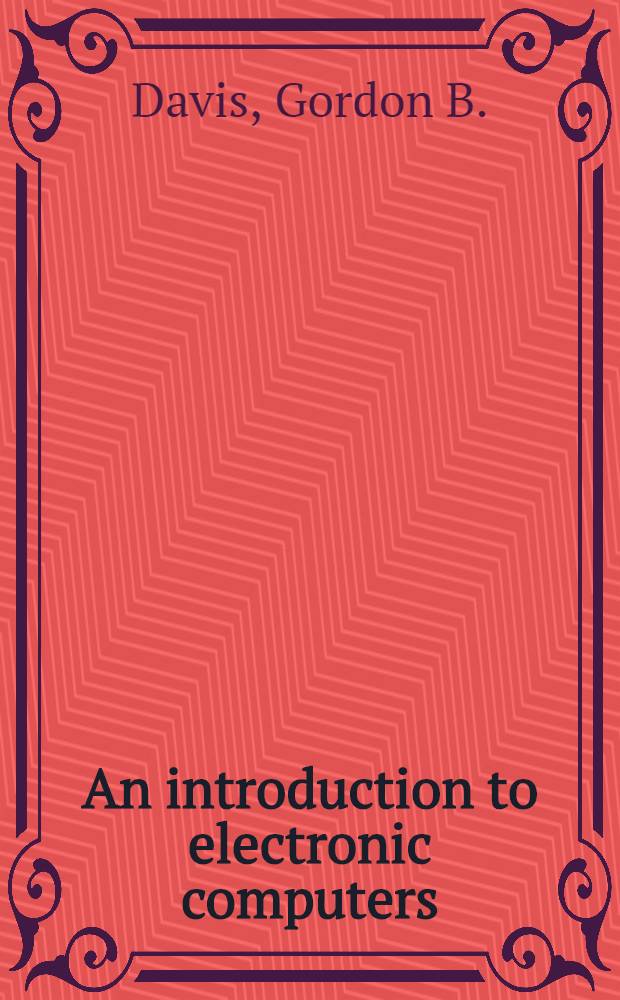An introduction to electronic computers