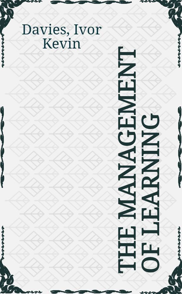 The management of learning
