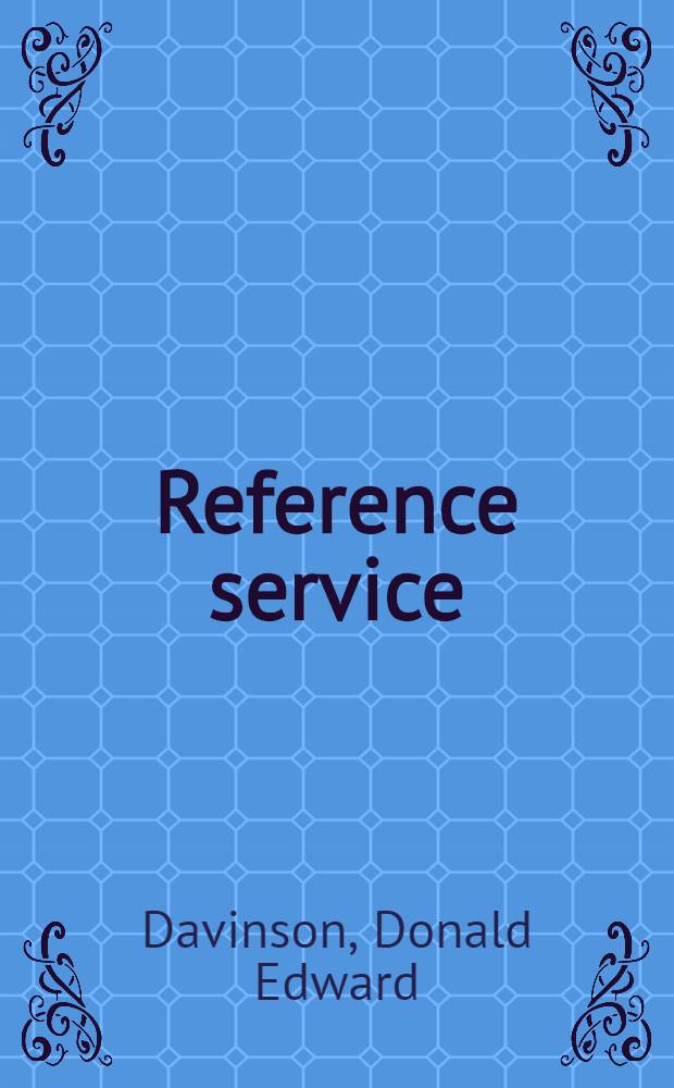 Reference service