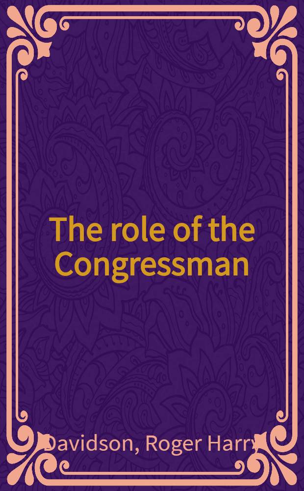 The role of the Congressman