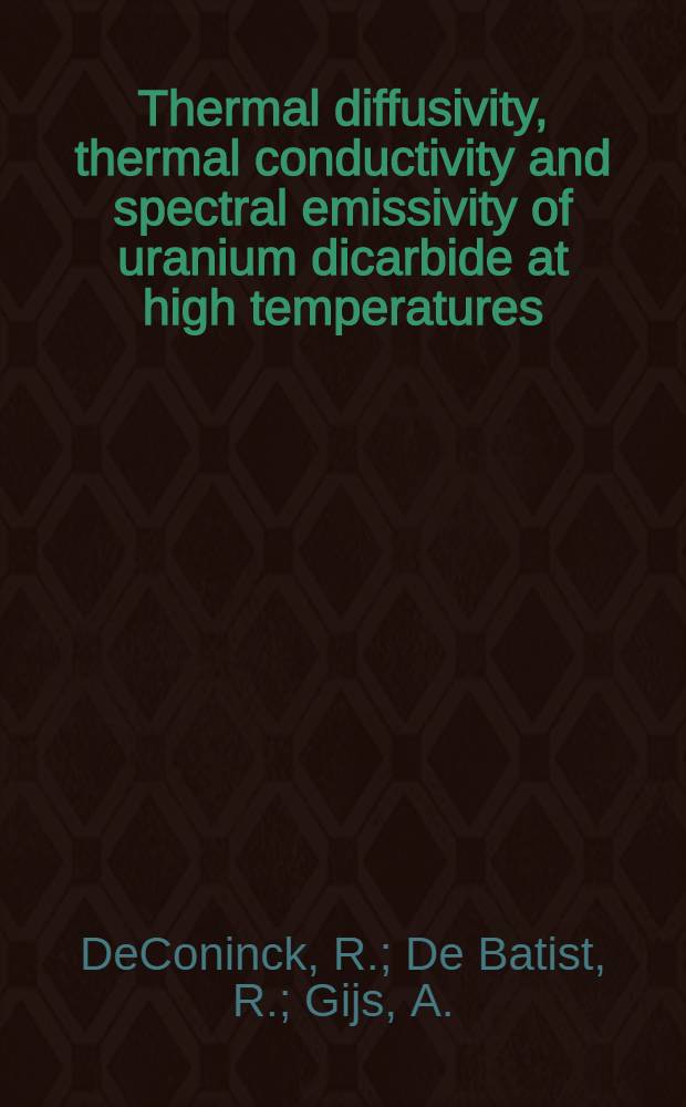 Thermal diffusivity, thermal conductivity and spectral emissivity of uranium dicarbide at high temperatures