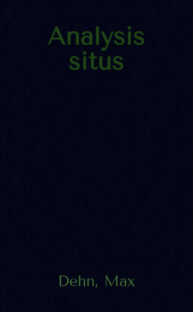 Analysis situs