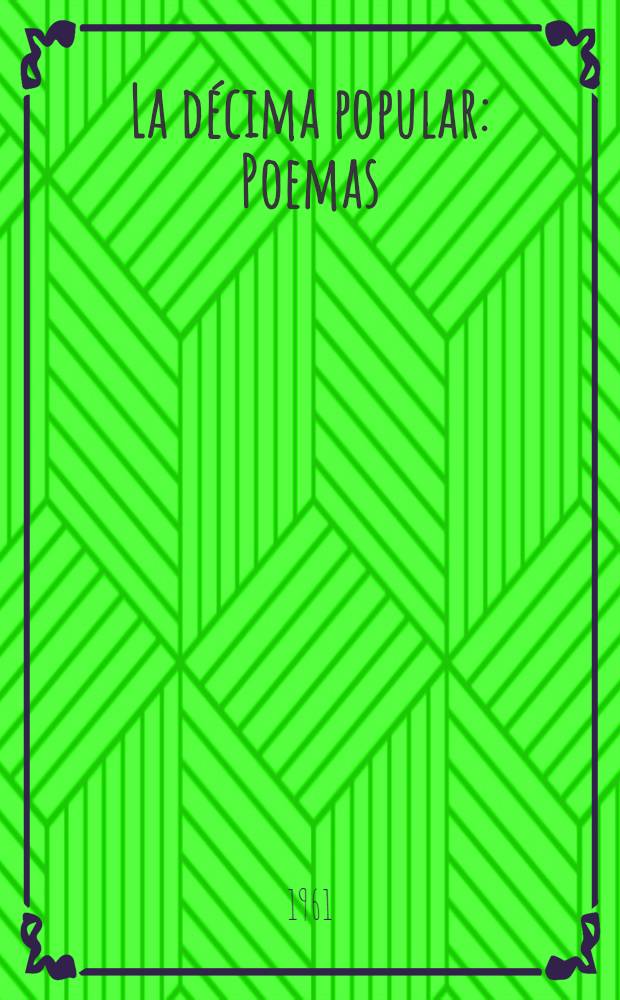 La décima popular : Poemas