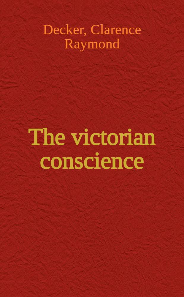 The victorian conscience