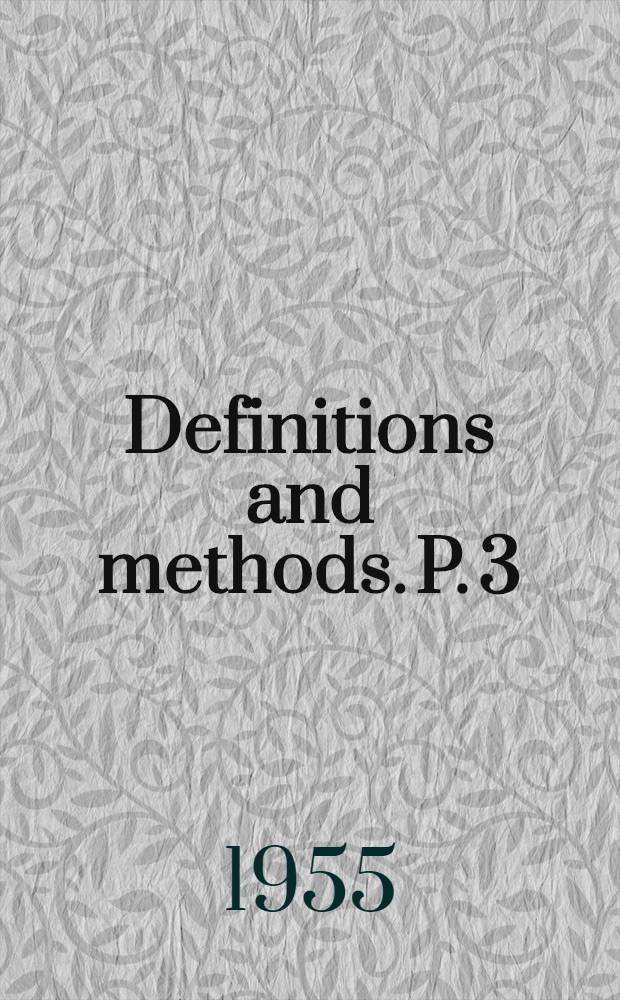 Definitions and methods. P. 3 : Foreign trade