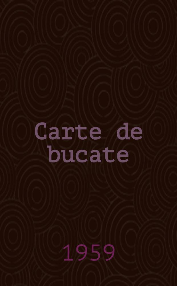 Carte de bucate